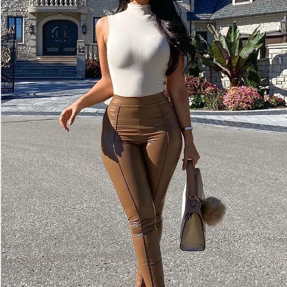 Fashion Nova Brown Skinny Pants
